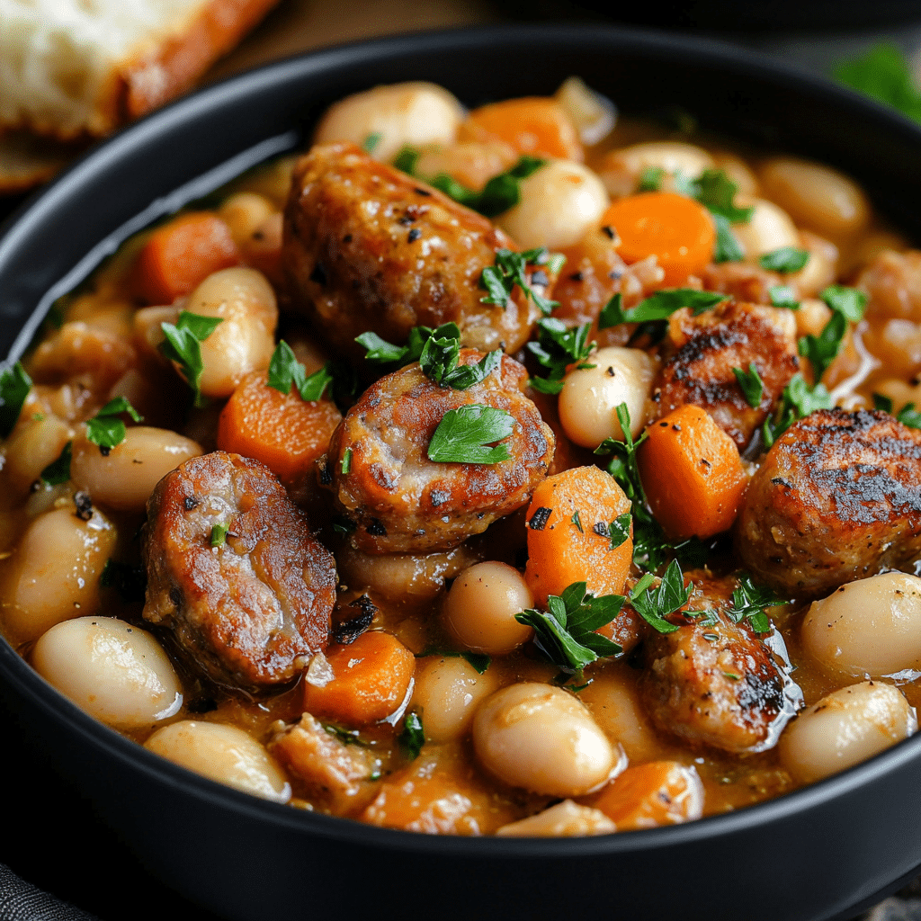 Creamy Bean Soup With Sausage