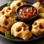 Halloween Pizza Skulls
