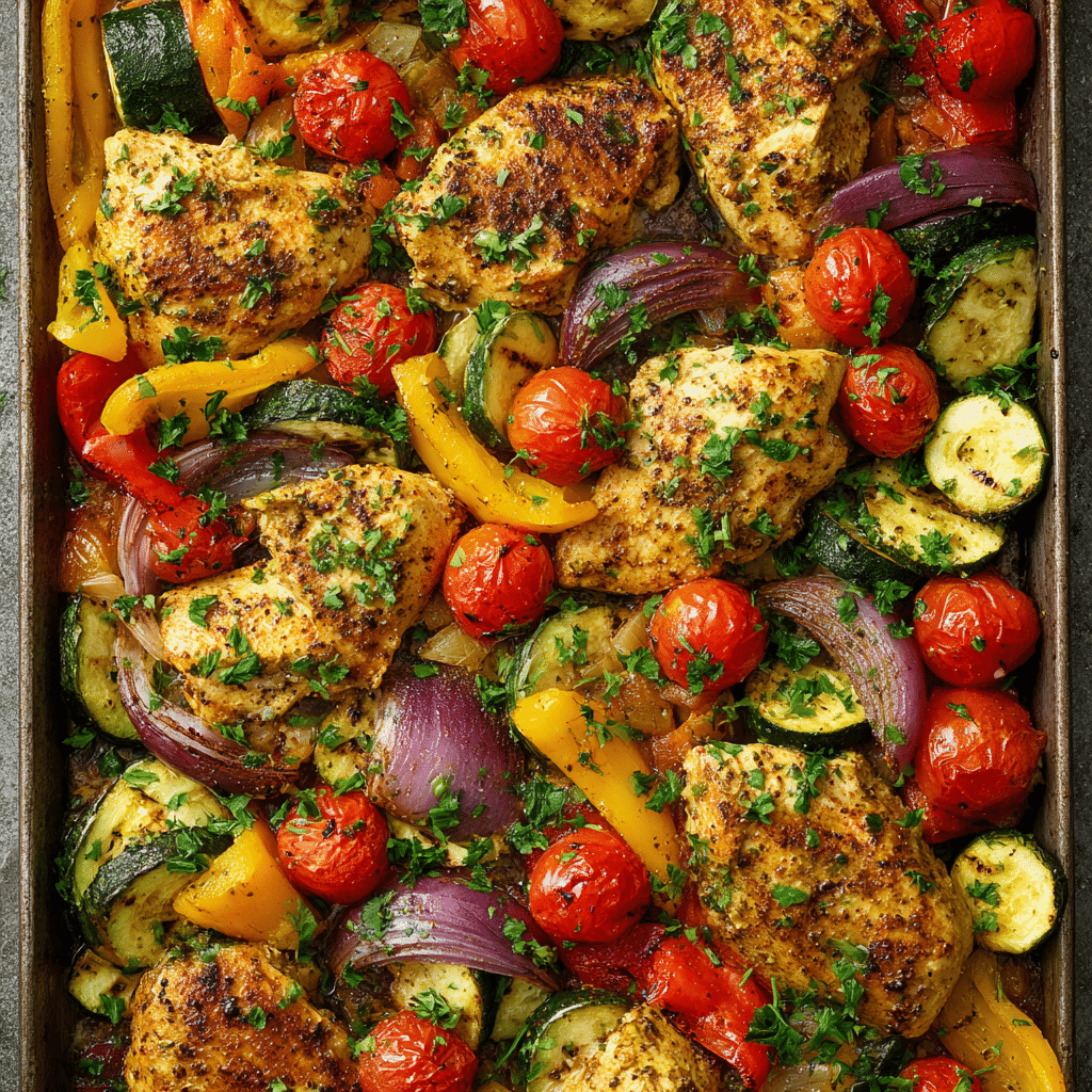 Balsamic Glazed Chicken and Veggies (Sheet Pan)