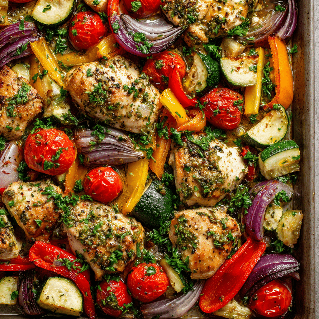 Balsamic Glazed Chicken and Veggies (Sheet Pan)