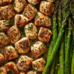 Garlic Butter Chicken Bites and Asparagus (30-Minutes)