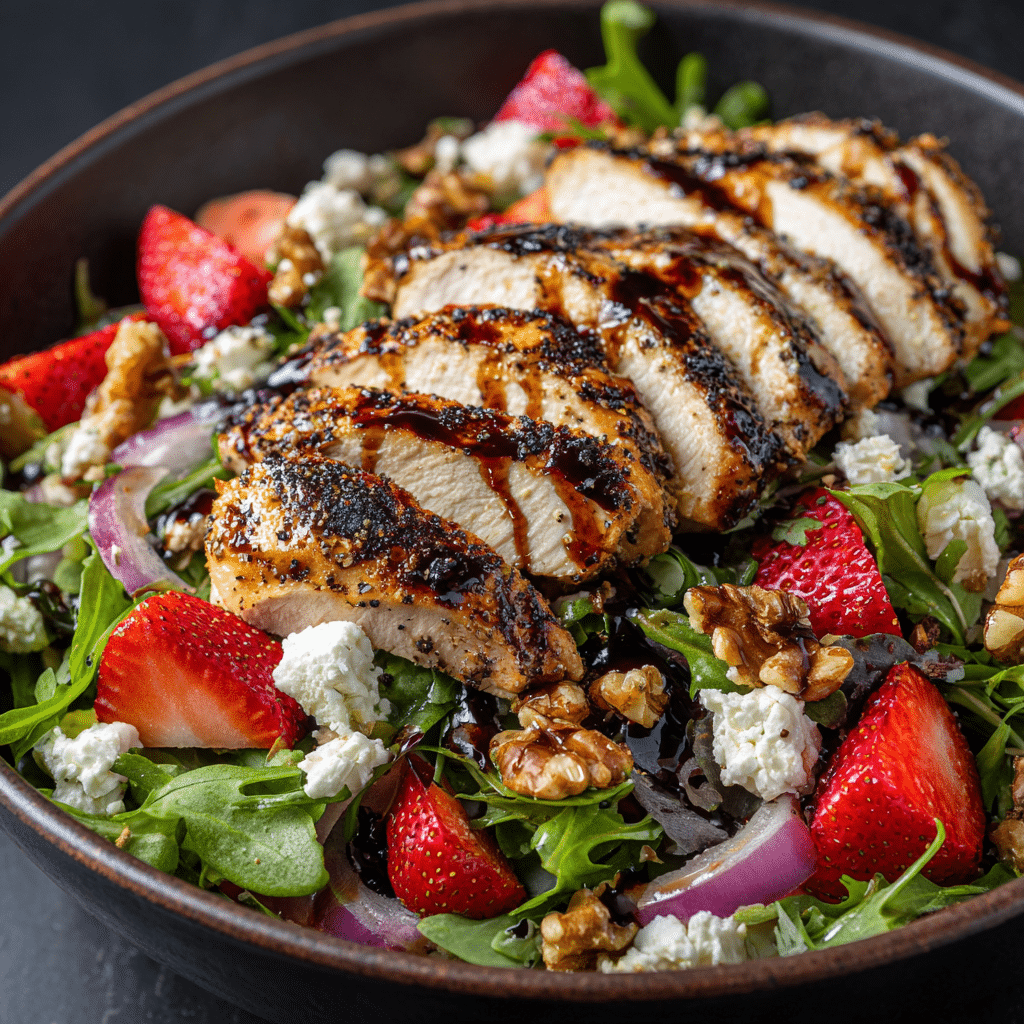 Strawberry Balsamic Chicken Salad