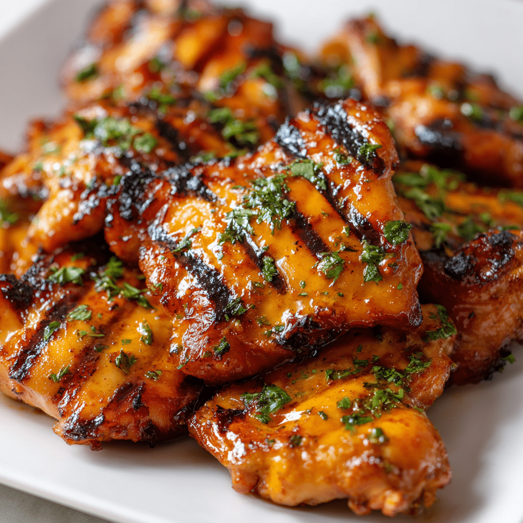 Grilled Honey Buffalo Chicken Thighs (Sweet, Spicy & Smoky)