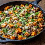 Tex-Mex Sweet Potato Hash with Ground Beef