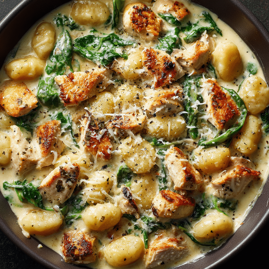 Garlic Chicken Gnocchi Skillet