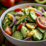 Cucumber Tomato Avocado Salad