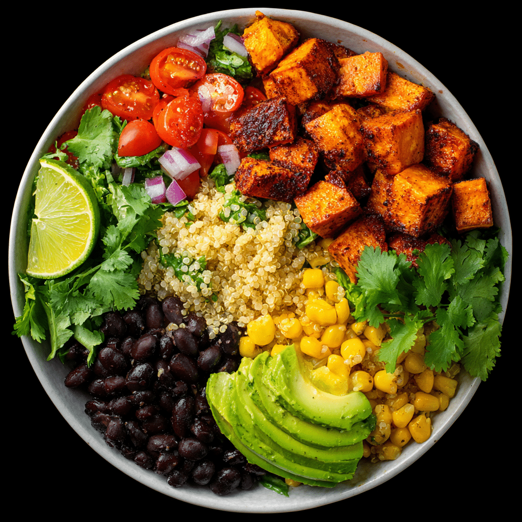 Healthy Sweet Potato Burrito Bowl Recipe
