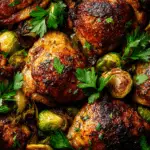 Garlic Dijon Chicken and Brussels Sprouts Recipe
