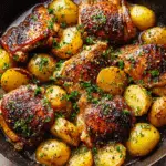 One Pan Honey Garlic Chicken and Potatoes