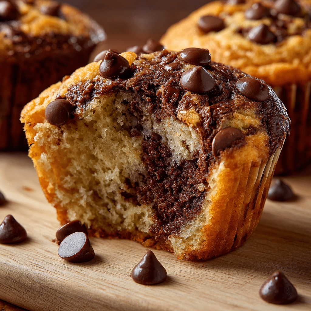 Moist Zucchini Chocolate Chip Muffins
