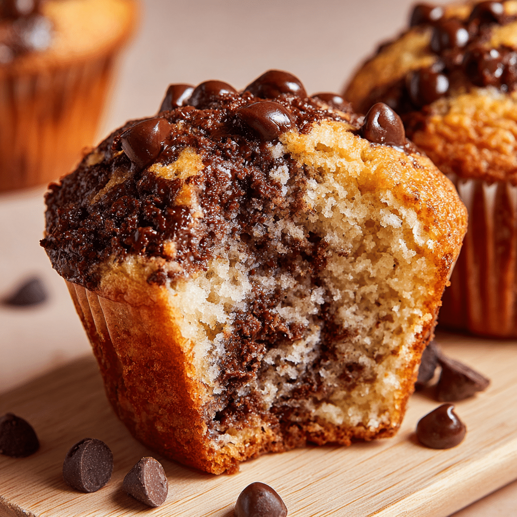 Moist Zucchini Chocolate Chip Muffins