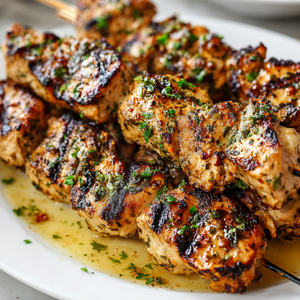 Easy Greek Marinated Chicken Kabobs