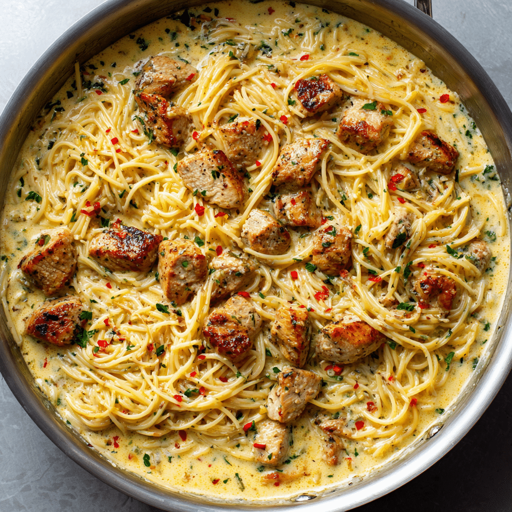 Garlic Parmesan Chicken Pasta