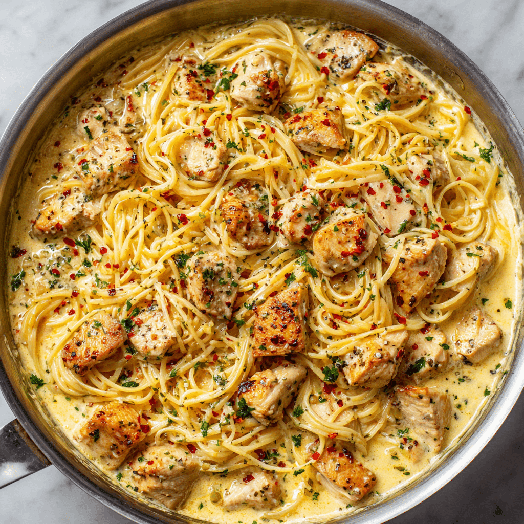Garlic Parmesan Chicken Pasta