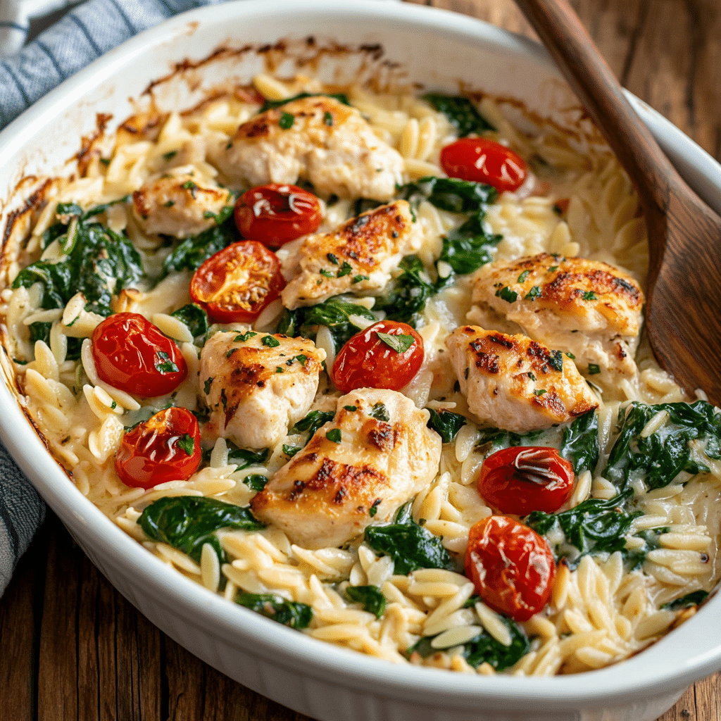 Chicken Orzo Bake