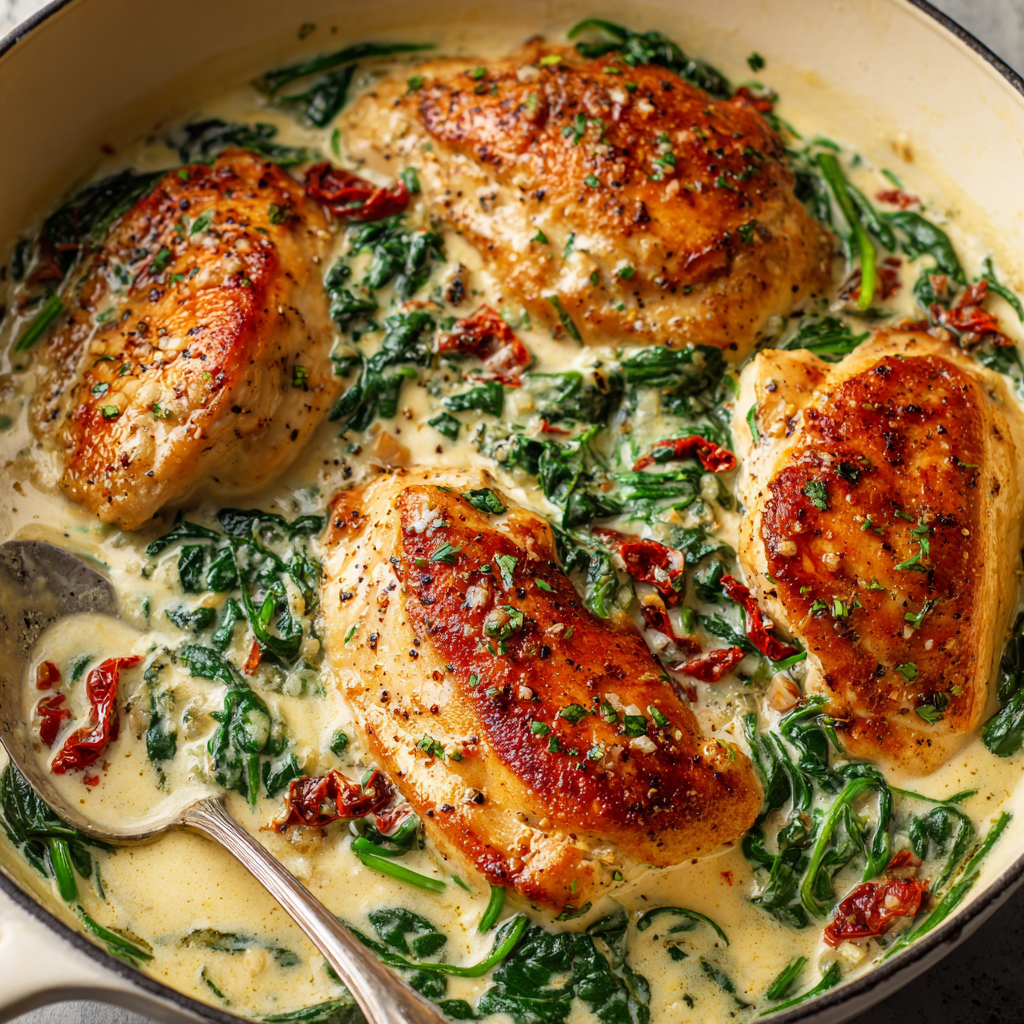 Baked Tuscan Chicken Breasts