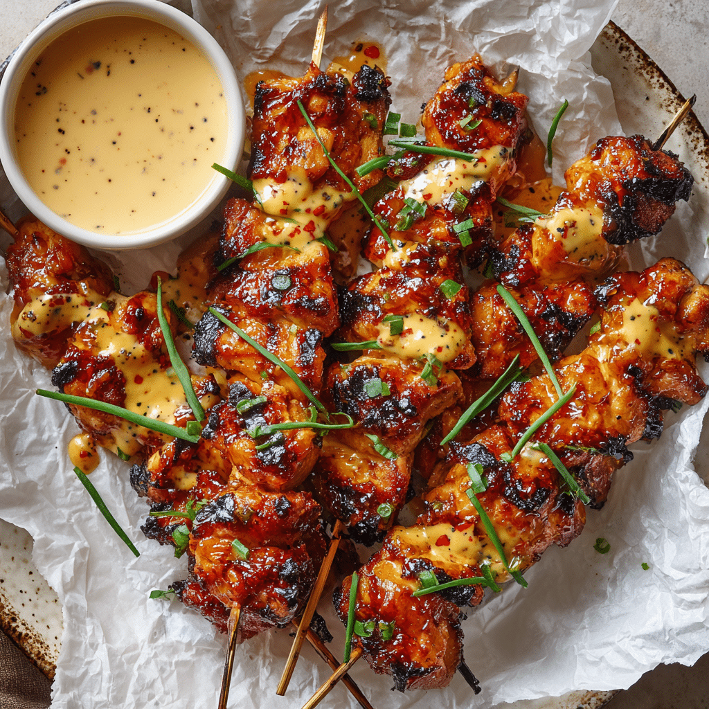 Bang Bang Chicken Skewers