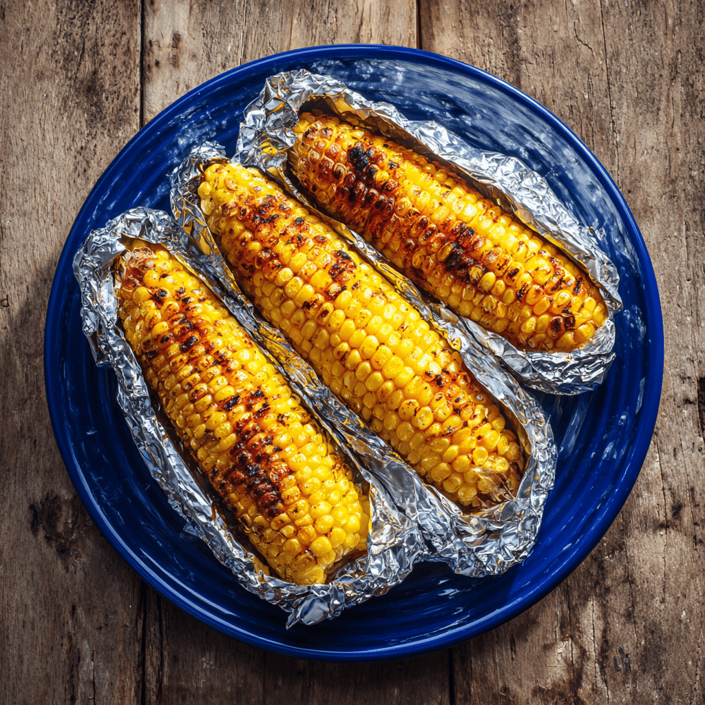 Grilled Corn in Foil with Lemon Dill Butter