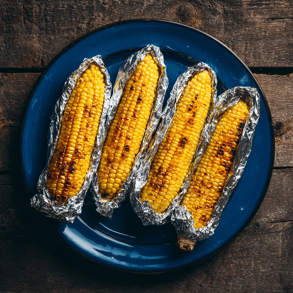 Grilled Corn in Foil with Lemon Dill Butter