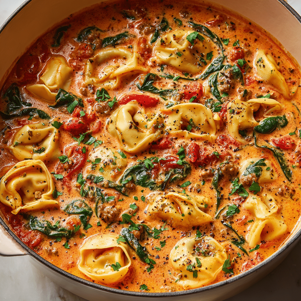 Creamy Sausage Tortellini Soup
