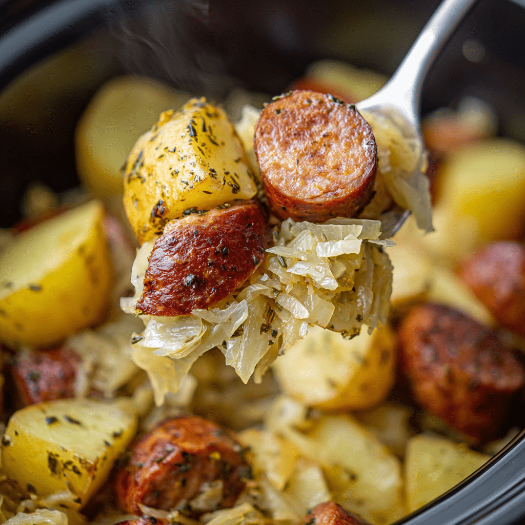Polish Sausage, Sauerkraut And Potatoes