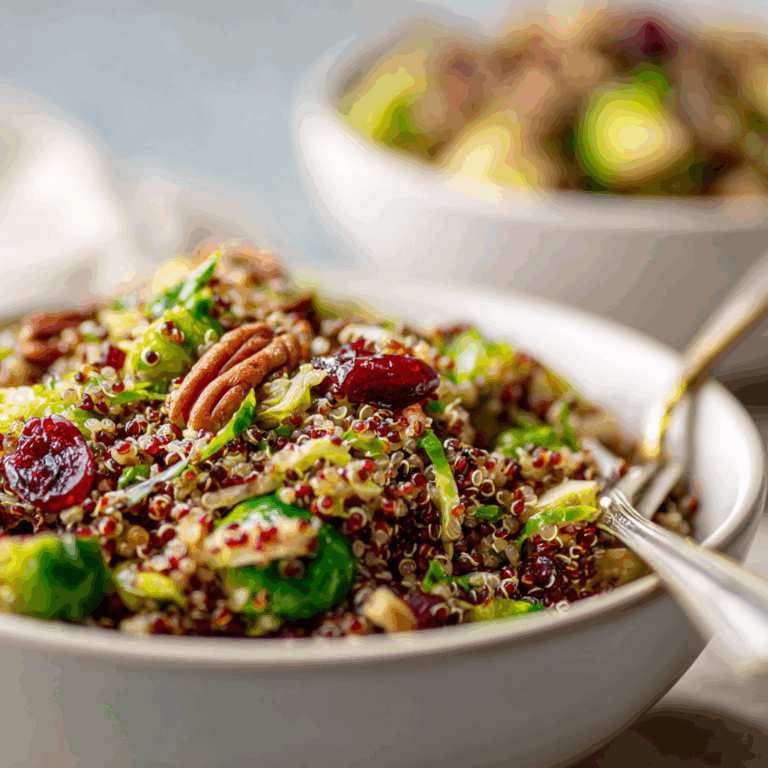 Brussels Sprouts, Cranberry and Quinoa Salad