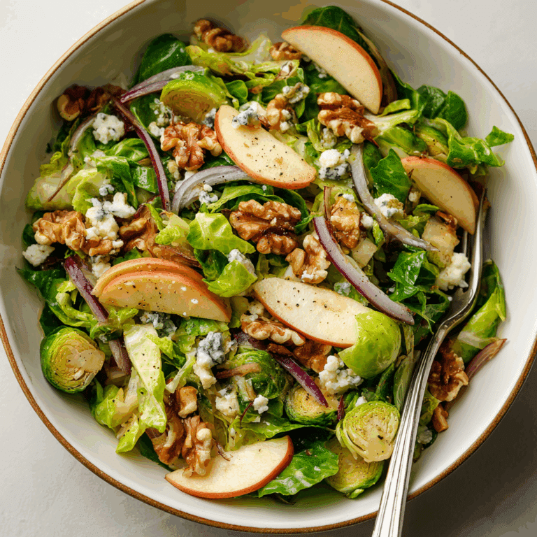 Brussels Sprouts Salad with Apple and Walnuts