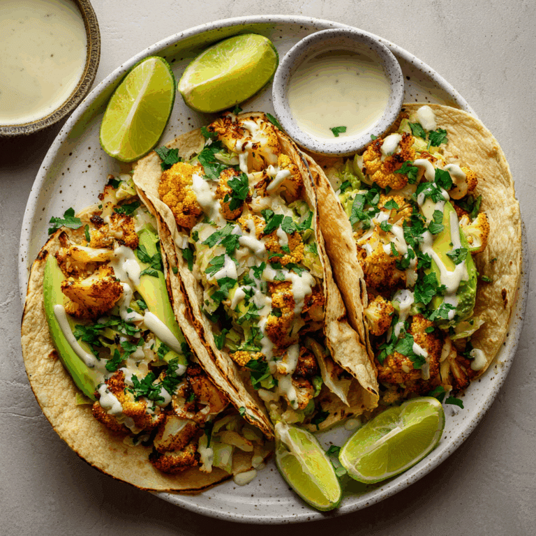 Roasted Cauliflower and Black Bean Tacos