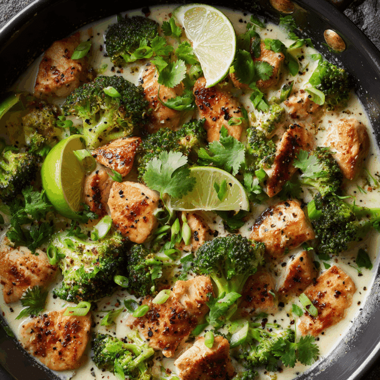 Coconut Lime Chicken and Broccoli