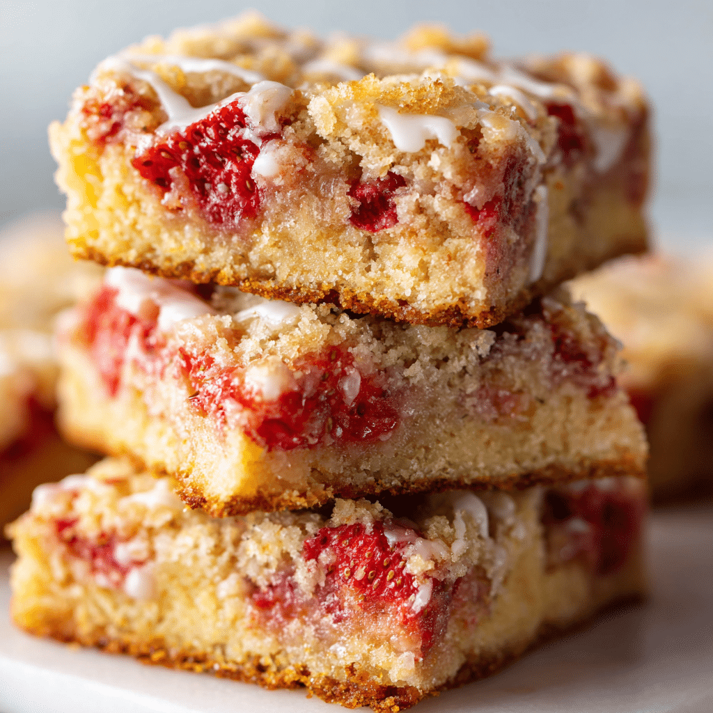 Strawberry Lemon Blondies