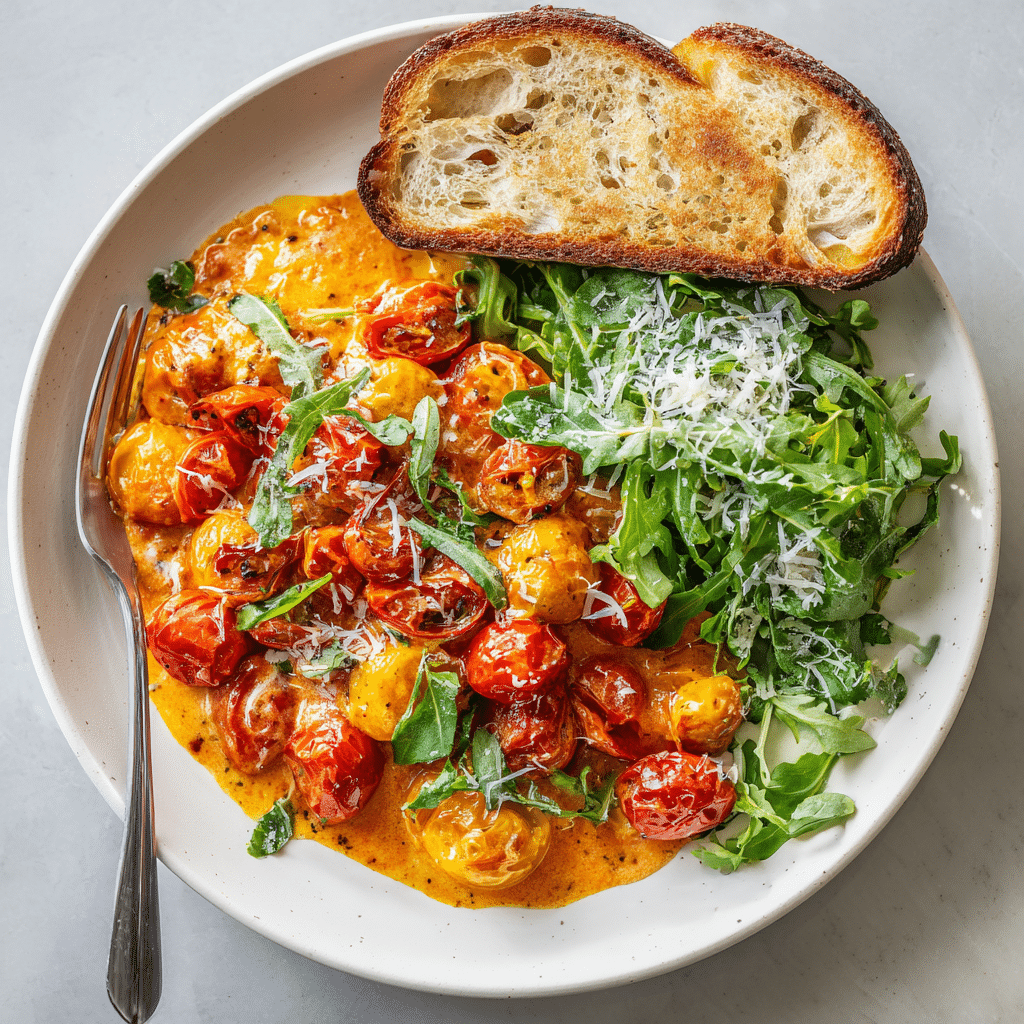 Salmon with Burst Tomato Sauce