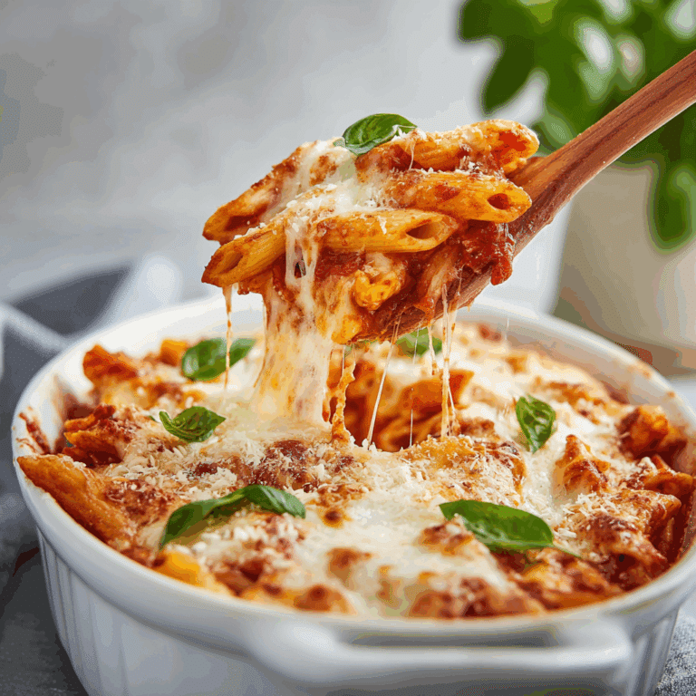 Chicken Parmesan Baked Ziti