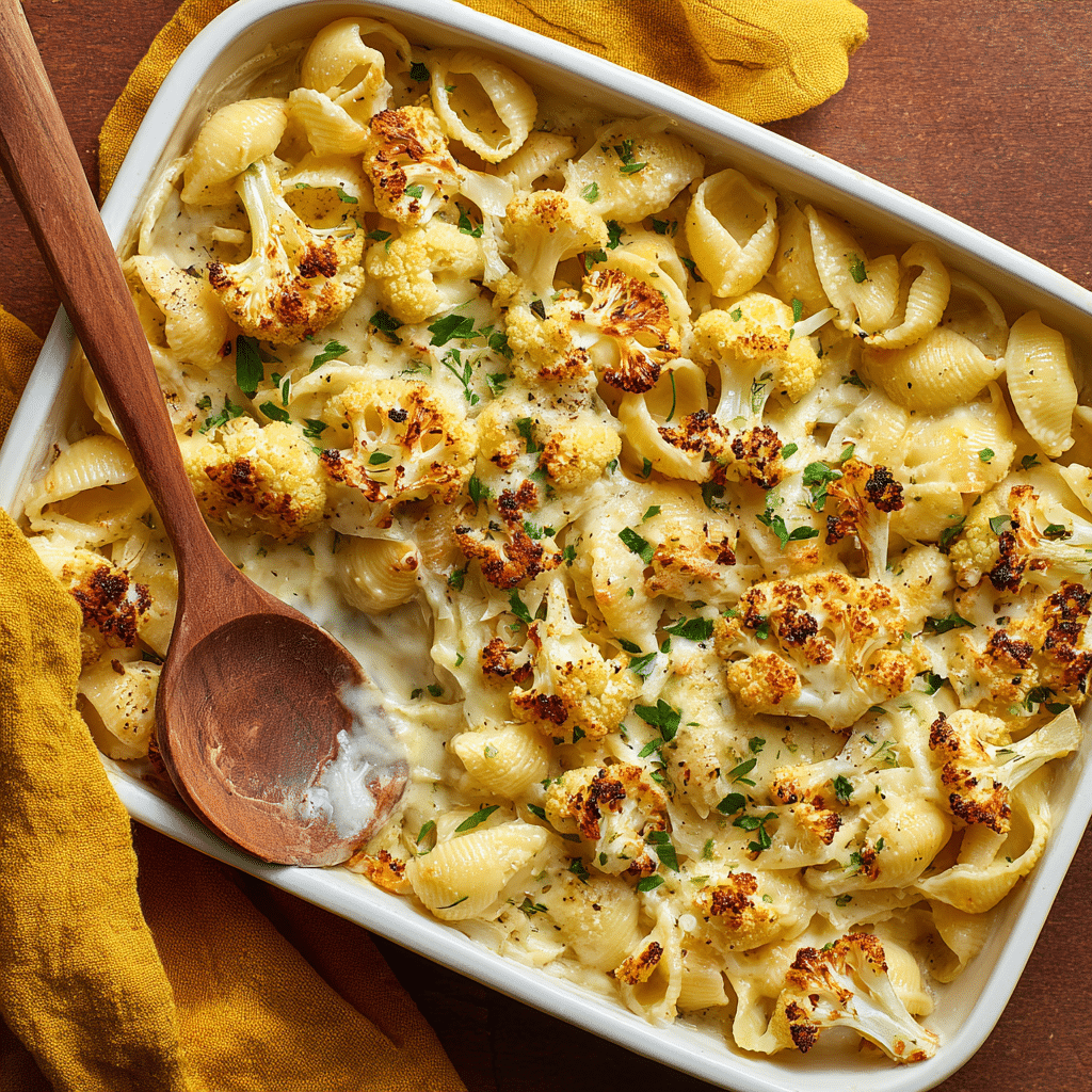 Roasted Cauliflower Mac and Cheese