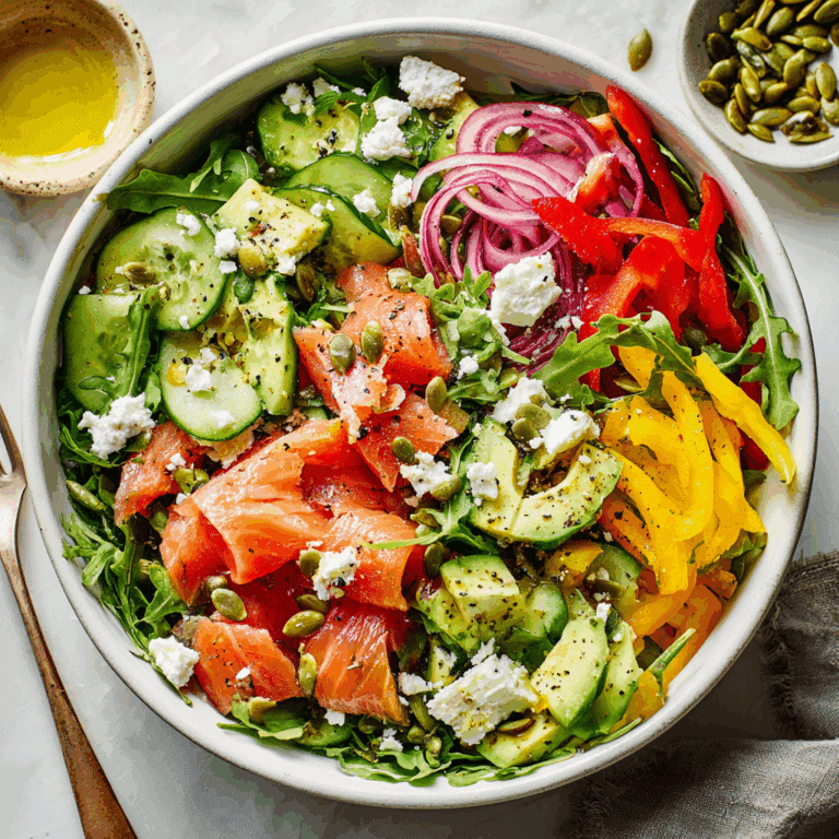 Greek Salmon Salad Bowls