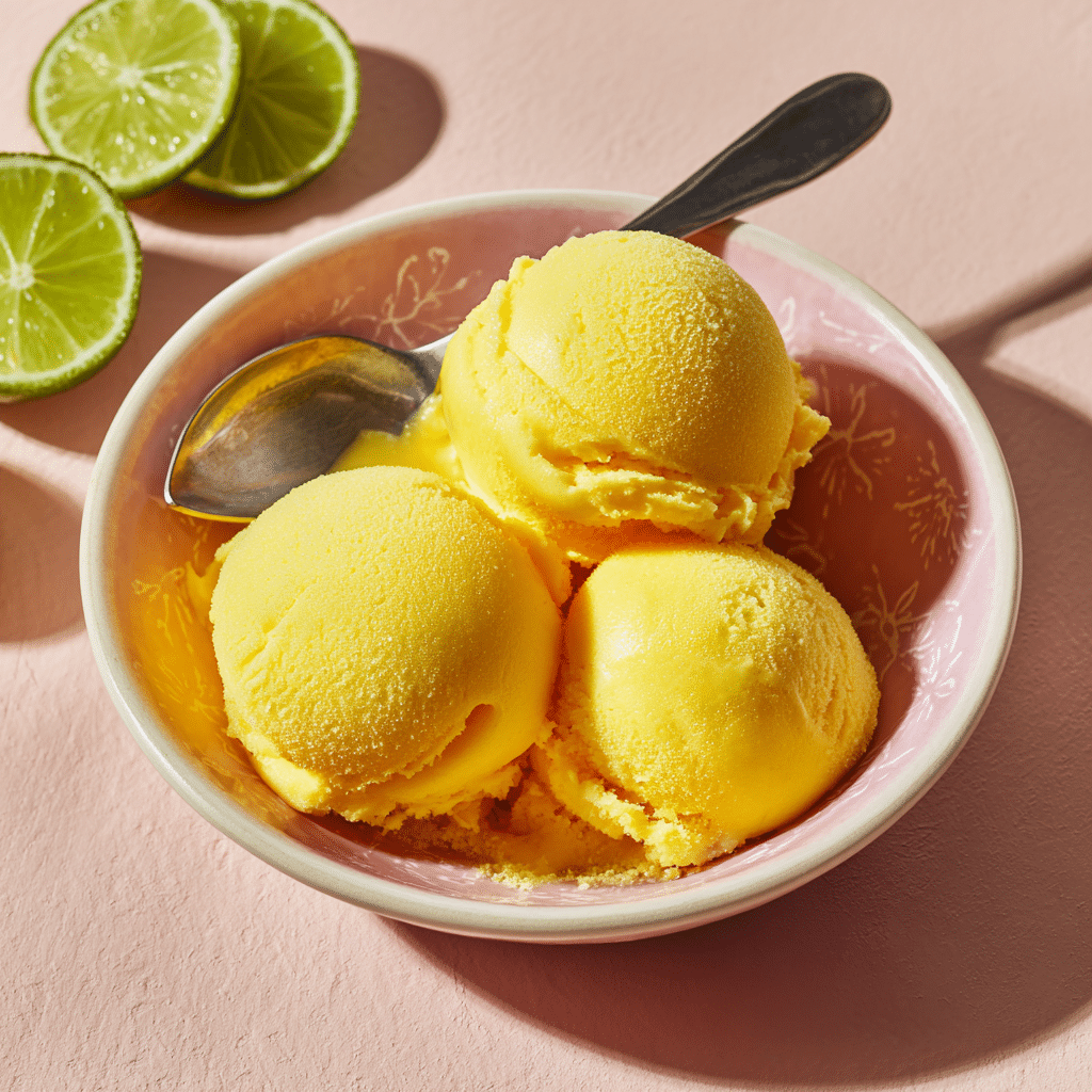 5-Minute Mango Lime Sorbet