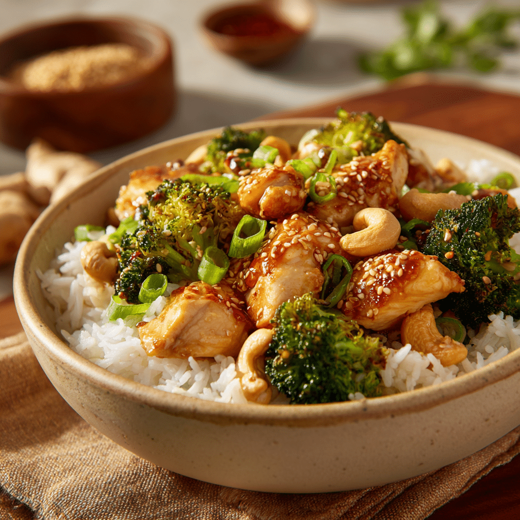 Cashew Chicken and Broccoli