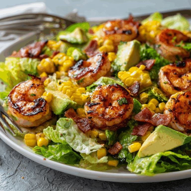 Shrimp, Avocado and Roasted Corn Salad