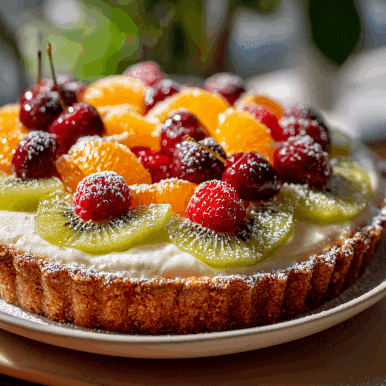 Tropical Fruit Salad Cheesecake