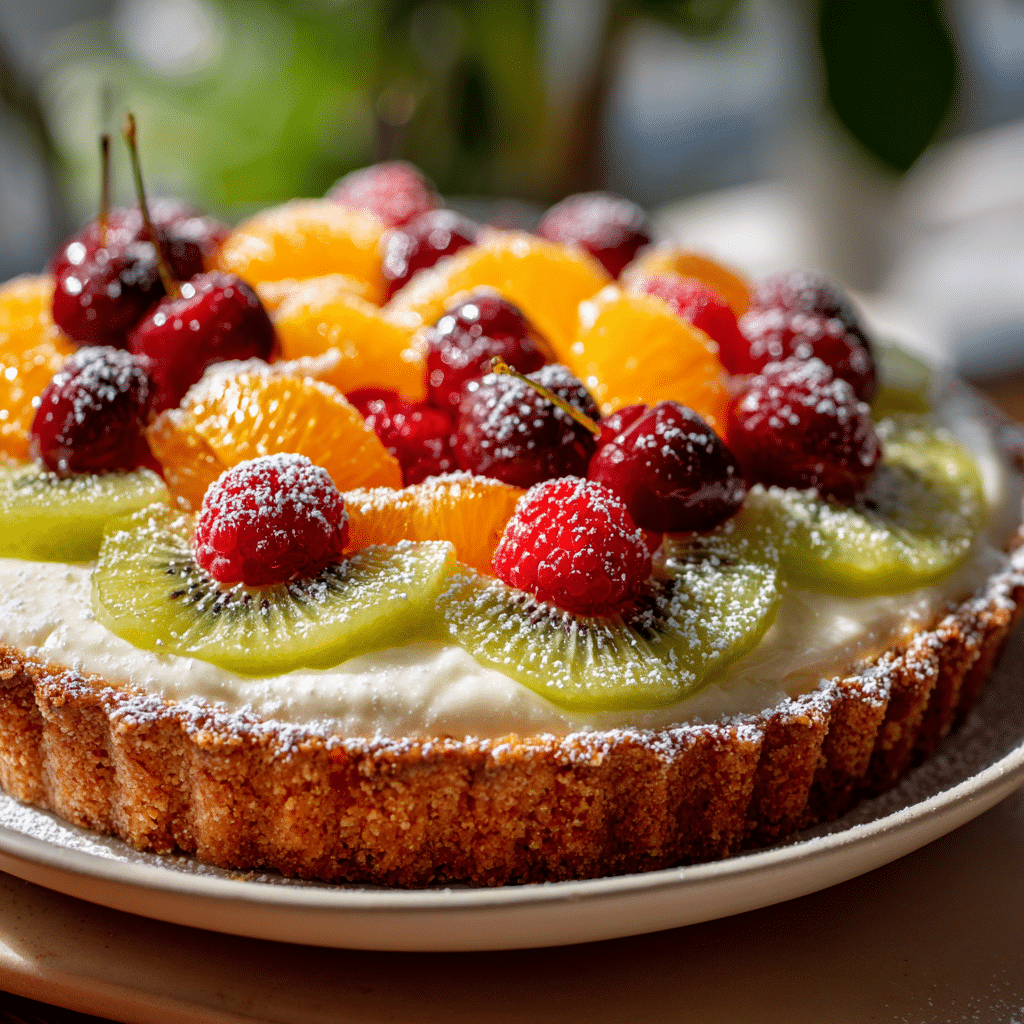 Tropical Fruit Salad Cheesecake
