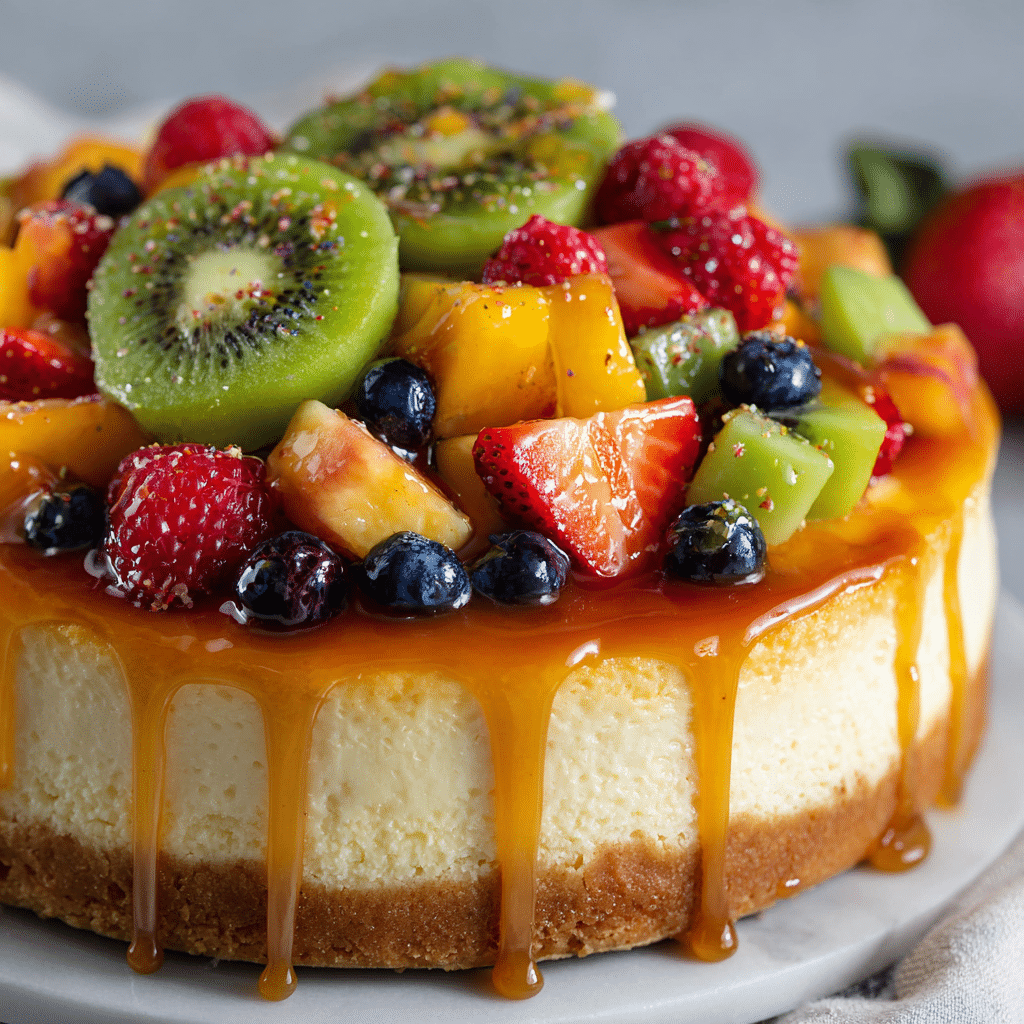 Fruit Salad Cheesecake