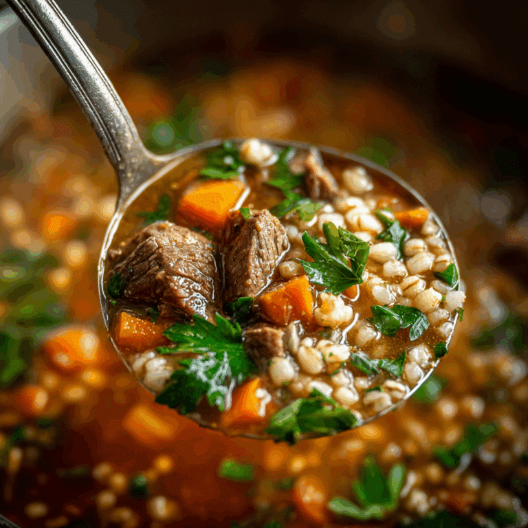 Easy Beef Barley Soup Recipe