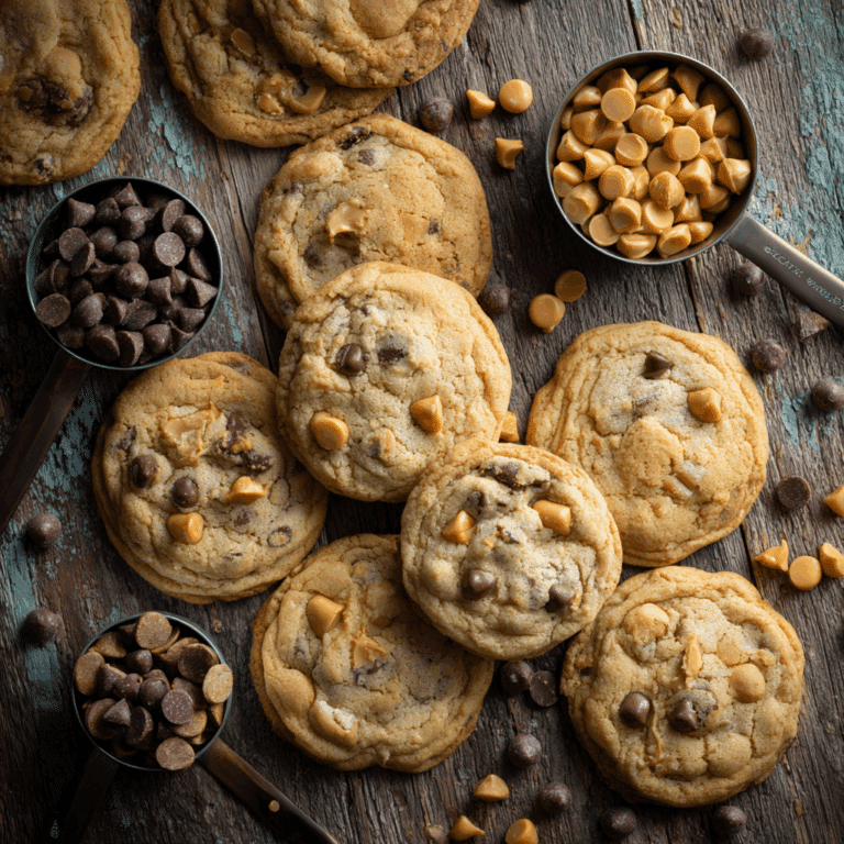 Thick and Chewy Peanut Butter Chocolate Chip Cookies
