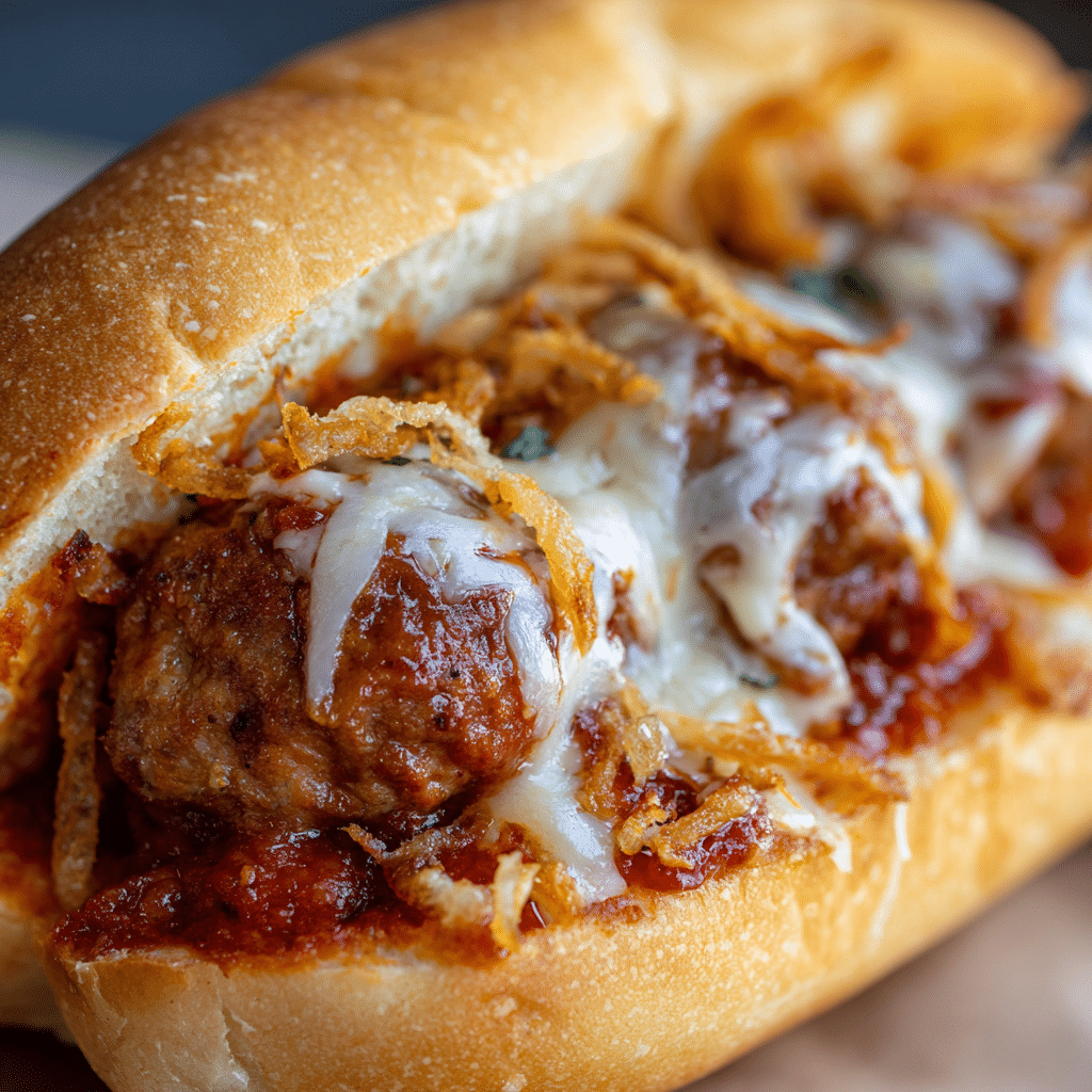 Oven Baked Meatball Sandwiches Recipe