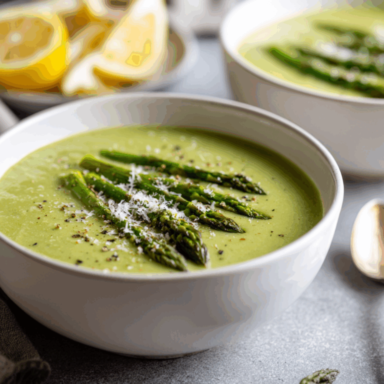 Asparagus Soup with Lemon and Parmesan
