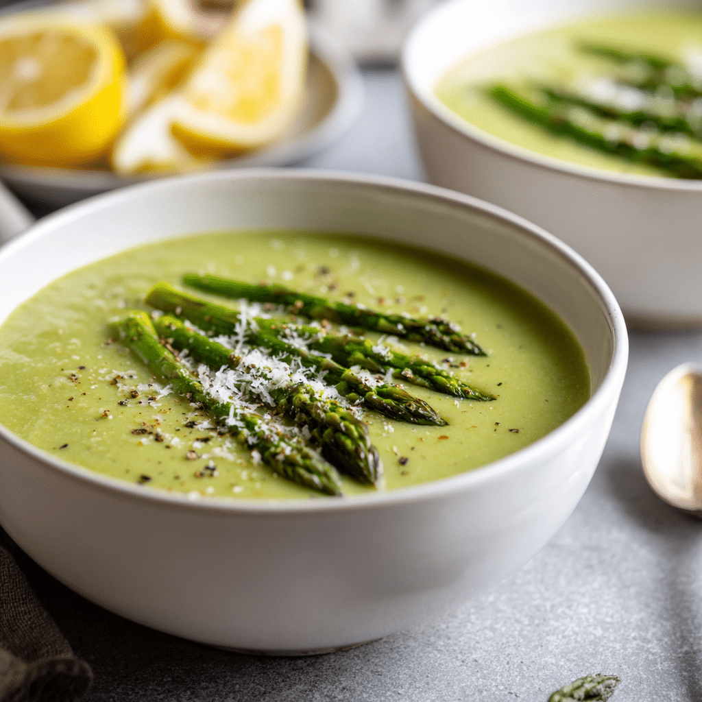 Asparagus Soup with Lemon and Parmesan