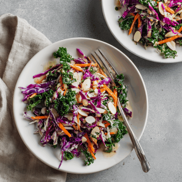 Kale Salad with Ginger Peanut Dressing