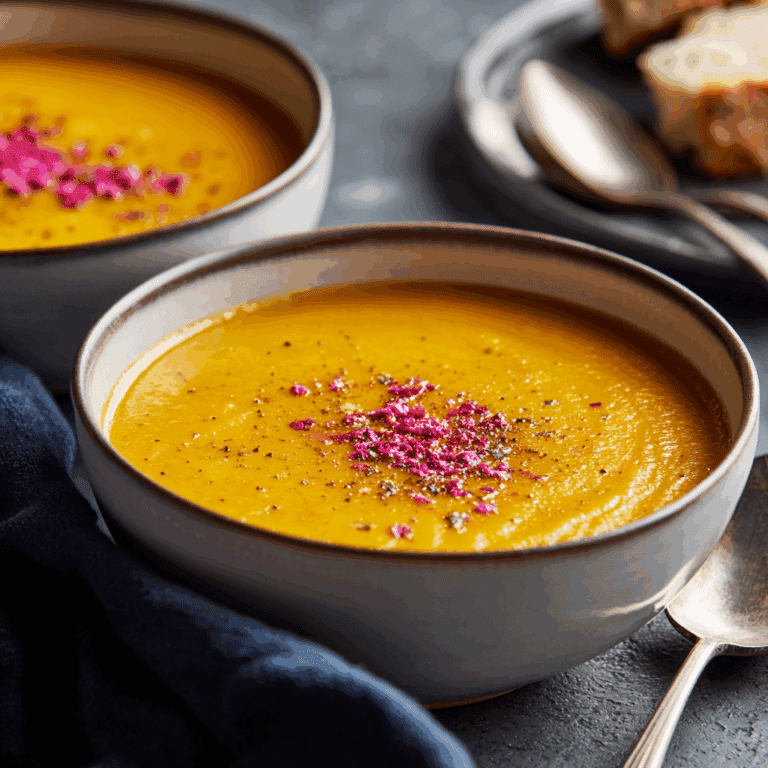 Autumn Carrot and Sweet Potato Soup