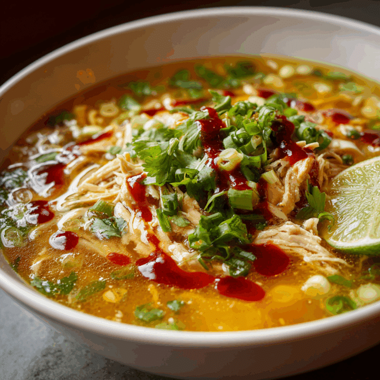 Thai-Inspired Chicken & Rice Noodle Soup