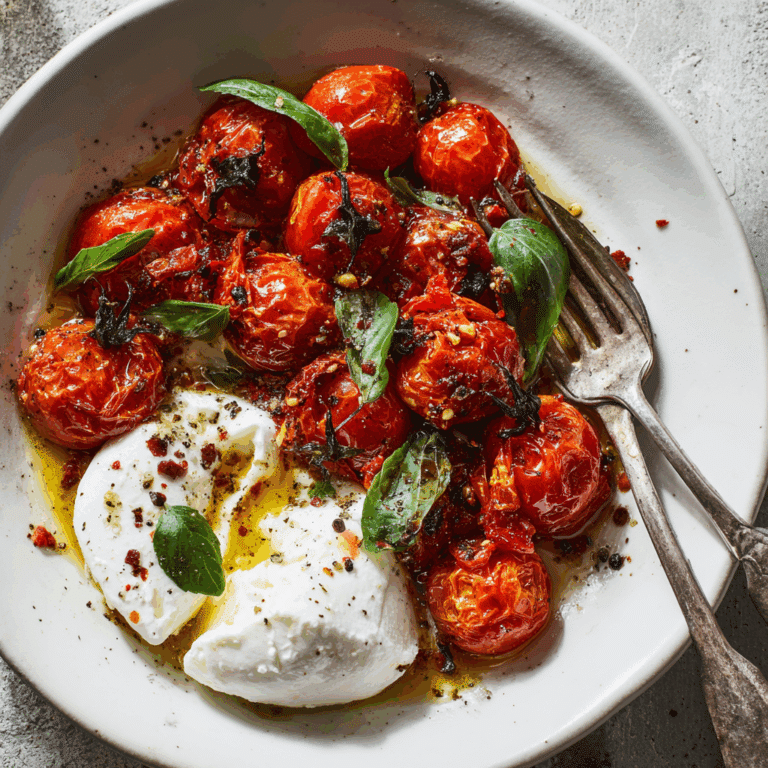 Slow-Roasted Cherry Tomatoes & Burrata