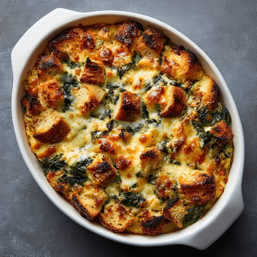 Spinach & Cheese Strata